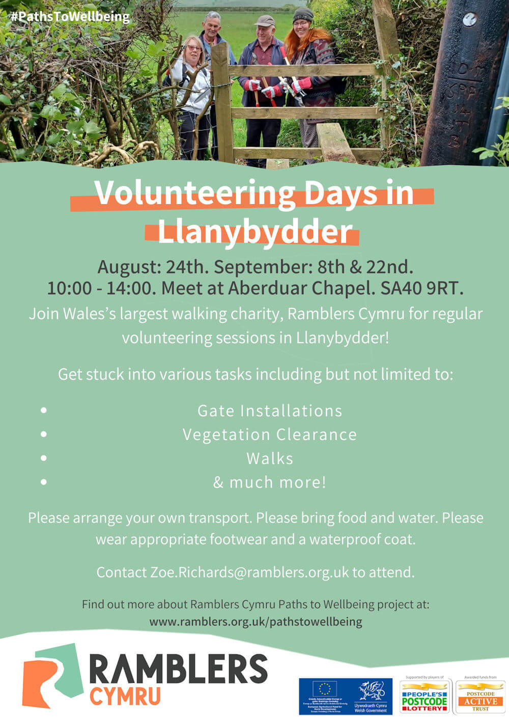 Volunteering Days In Llanybydder